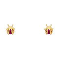 14K Yellow Gold Stud Earring & Solitaire Jewelry - ST285