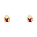 14K Yellow Gold Stud Earring & Solitaire Jewelry - ST286