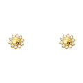 14K Yellow Gold Stud Earring & Solitaire Jewelry - ST293