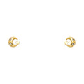 14K Yellow Gold Stud Earring & Solitaire Jewelry - ST295