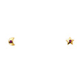 14K Yellow Gold Stud Earring & Solitaire Jewelry - ST307