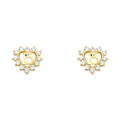 14K Yellow Gold Stud Earring & Solitaire Jewelry - ST309