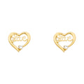 14K Yellow Gold Stud Earring & Solitaire Jewelry - ST314