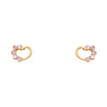 14K Yellow Gold Stud Earring & Solitaire Jewelry - ST316