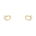 14K Yellow Gold Stud Earring & Solitaire Jewelry - ST317