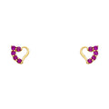 14K Yellow Gold Stud Earring & Solitaire Jewelry - ST318