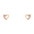 14K Yellow Gold Stud Earring & Solitaire Jewelry - ST319