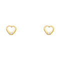 14K Yellow Gold Stud Earring & Solitaire Jewelry - ST321
