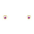 14K Yellow Gold Stud Earring & Solitaire Jewelry - ST324