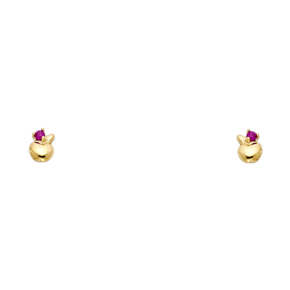 14K Yellow Gold Stud Earring & Solitaire Jewelry - ST326