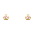 14K Yellow Gold Stud Earring & Solitaire Jewelry - ST327