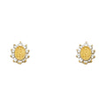 14K Yellow Gold Stud Earring & Solitaire Jewelry - ST333