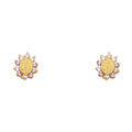 14K Yellow Gold Stud Earring & Solitaire Jewelry - ST334