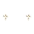 14K Yellow Gold Stud Earring & Solitaire Jewelry - ST339