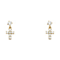 14K Yellow Gold Stud Earring & Solitaire Jewelry - ST341