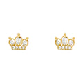 14K Yellow Gold Stud Earring & Solitaire Jewelry - ST352