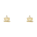 14K Yellow Gold Stud Earring & Solitaire Jewelry - ST354