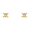 14K Yellow Gold Stud Earring & Solitaire Jewelry - ST356
