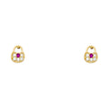14K Yellow Gold Stud Earring & Solitaire Jewelry - ST367
