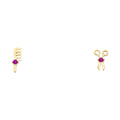 14K Yellow Gold Stud Earring & Solitaire Jewelry - ST369