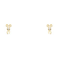 14K Yellow Gold Stud Earring & Solitaire Jewelry - ST370
