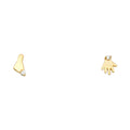 14K Yellow Gold Stud Earring & Solitaire Jewelry - ST372