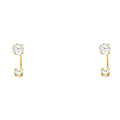 14K Yellow Gold Dangling, Telephone & Nose Jewelry - ST384