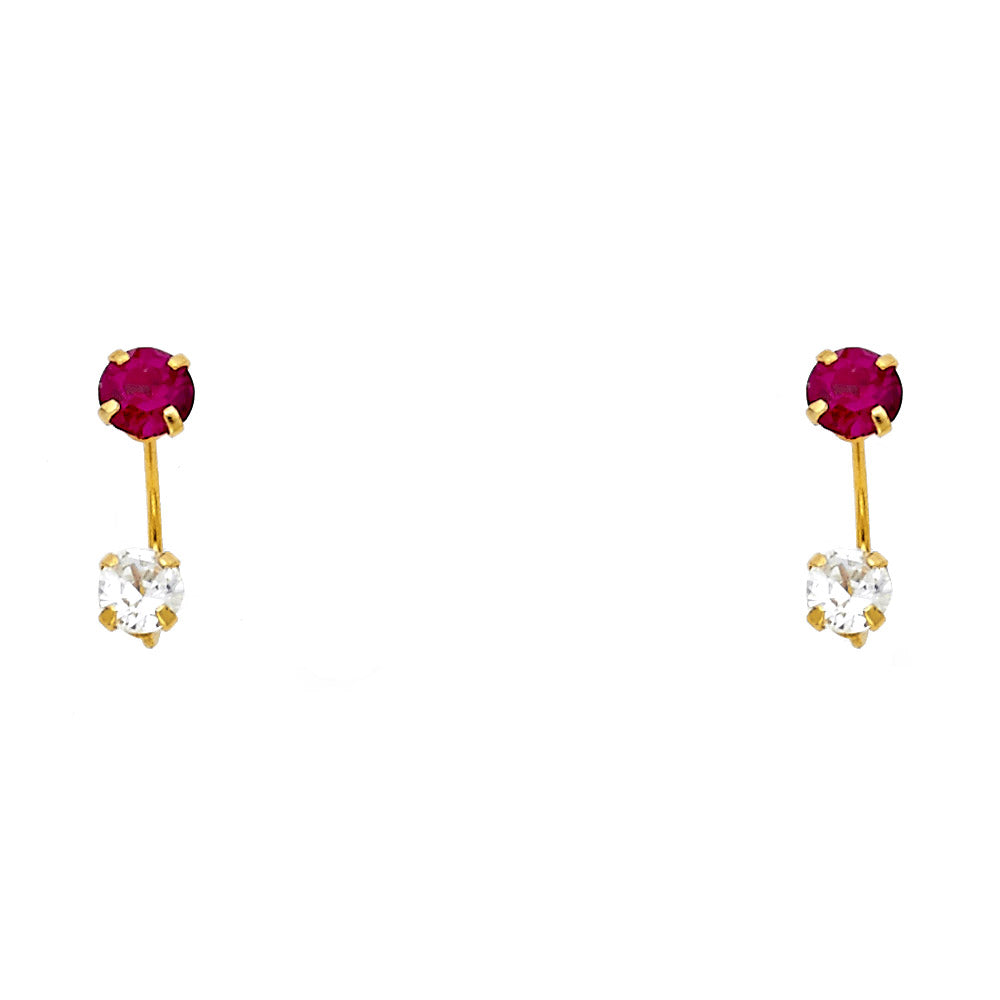 14K Yellow Gold Dangling, Telephone & Nose Jewelry - ST386