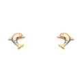14K Yellow Gold Stud Earring & Solitaire Jewelry - ST424