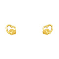 14K Yellow Gold Stud Earring & Solitaire Jewelry - ST433