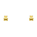 14K Yellow Gold Stud Earring & Solitaire Jewelry - ST440