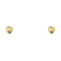 14K Yellow Gold Stud Earring & Solitaire Jewelry - ST442