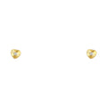 14K Yellow Gold Stud Earring & Solitaire Jewelry - ST444
