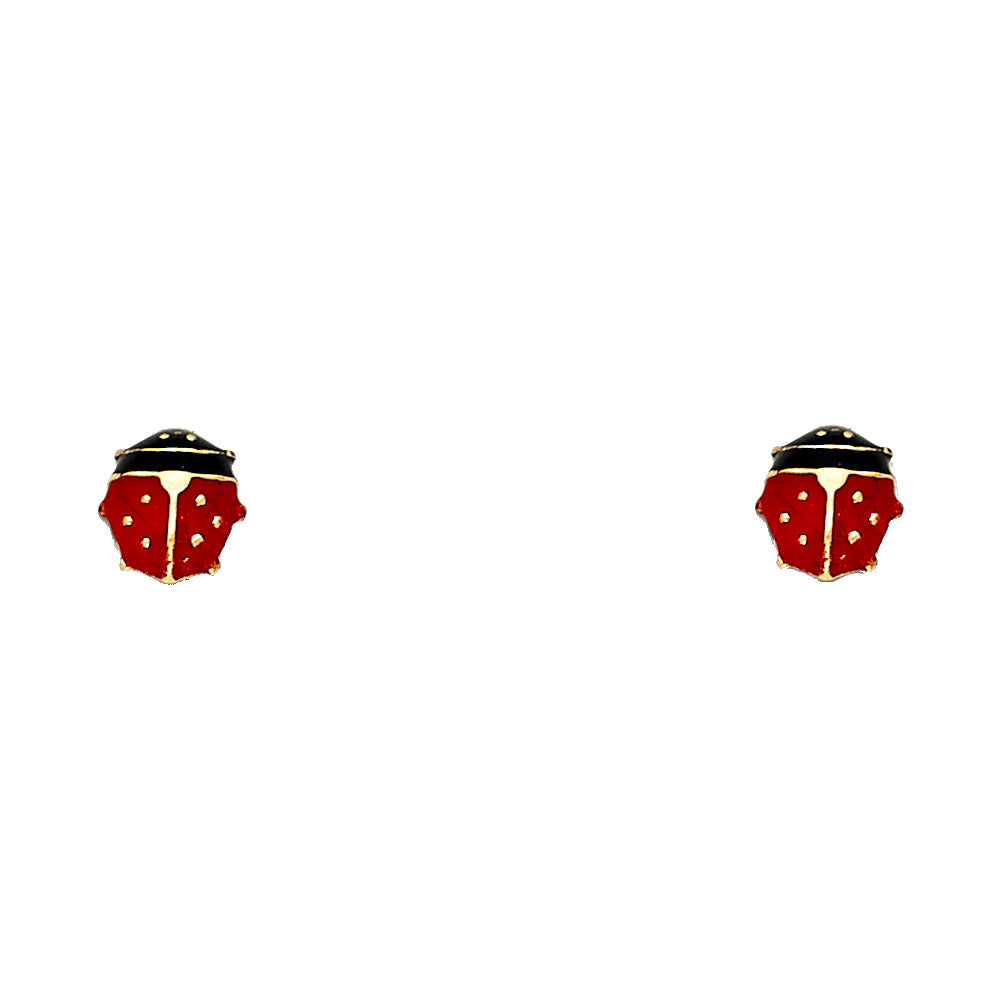 14K Yellow Gold Stud Earring & Solitaire Jewelry - ST447
