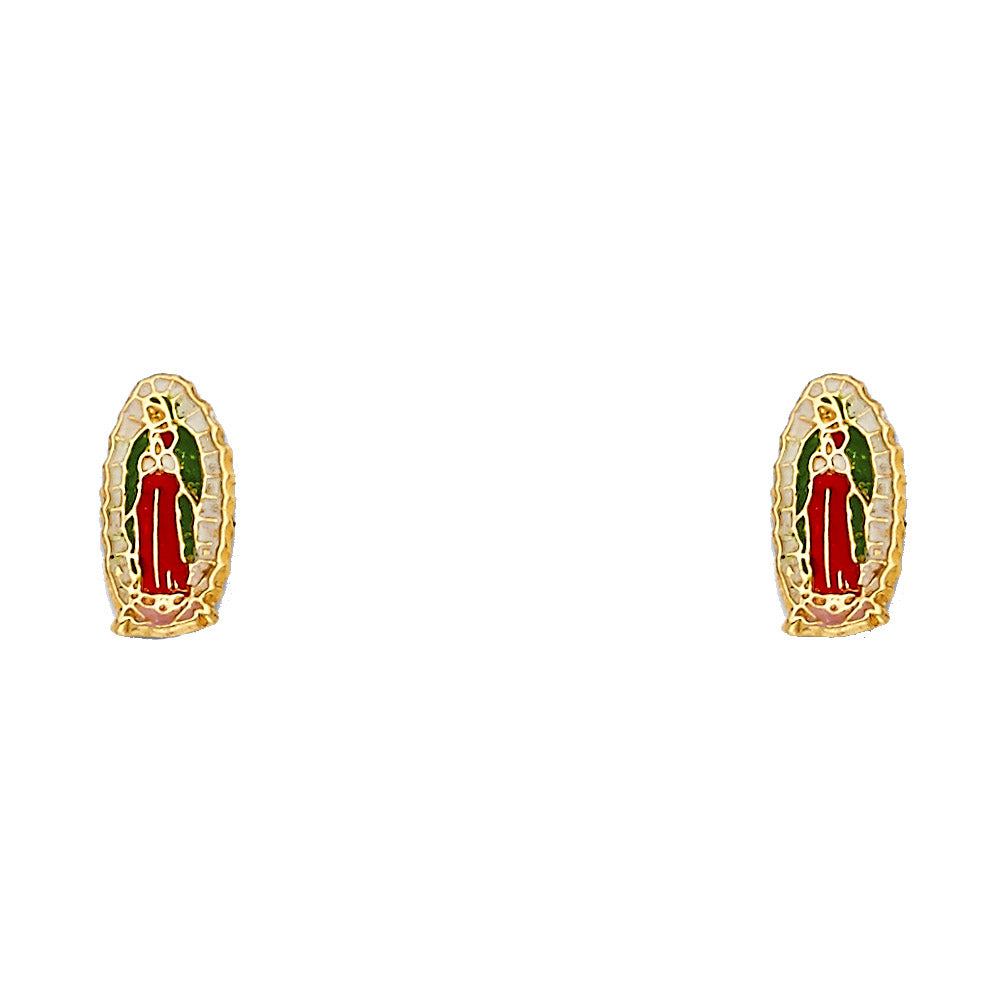 14K Yellow Gold Stud Earring & Solitaire Jewelry - ST453