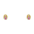 14K Yellow Gold Stud Earring & Solitaire Jewelry - ST454