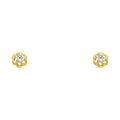 14K Yellow Gold Stud Earring & Solitaire Jewelry - ST489
