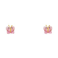 14K Yellow Gold Stud Earring & Solitaire Jewelry - ST497