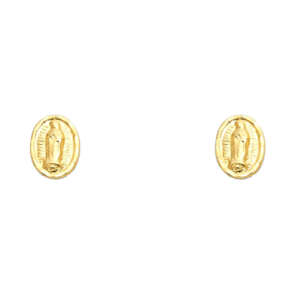 14K Yellow Gold Stud Earring & Solitaire Jewelry - ST502