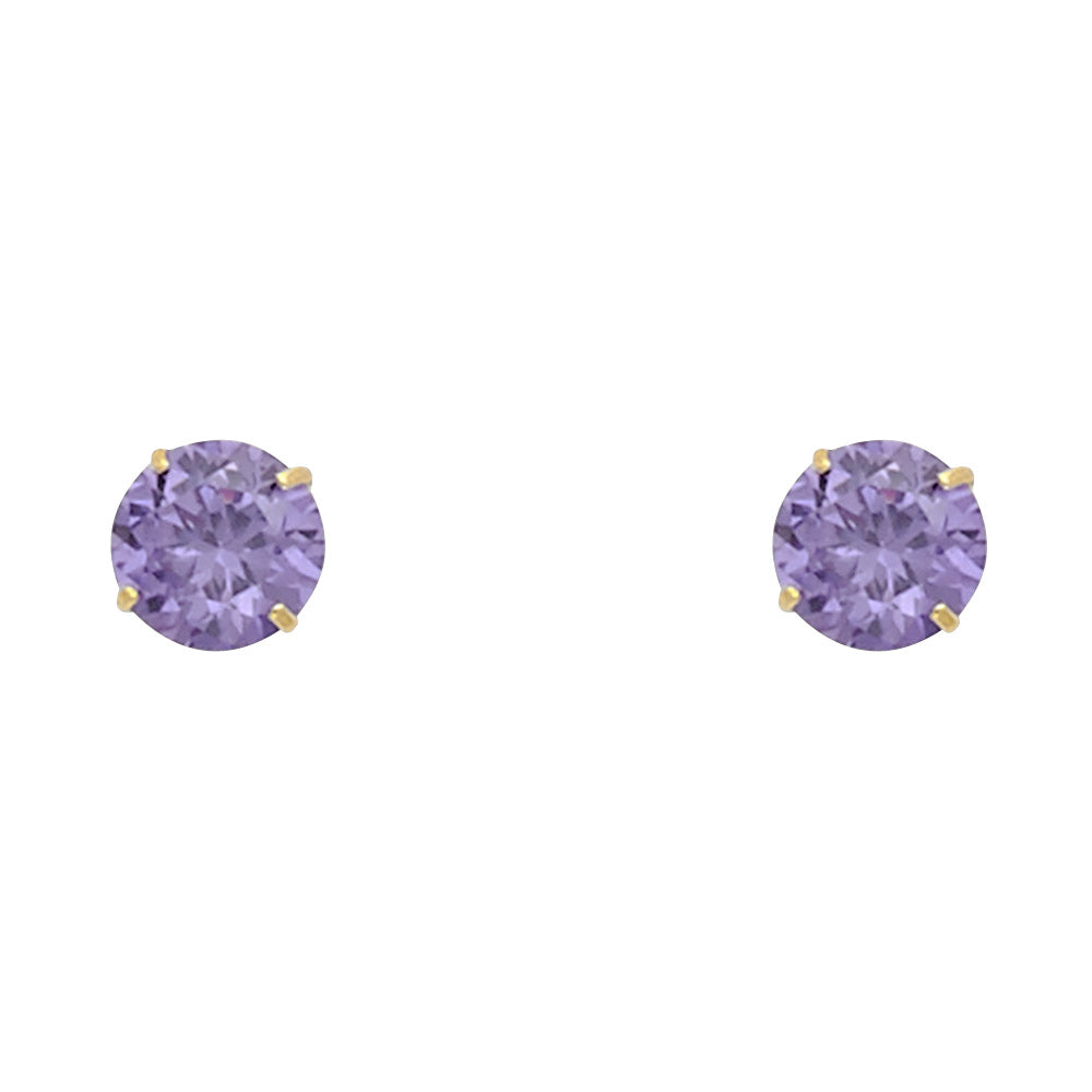 14K Yellow Gold Stud Earring & Solitaire Jewelry 2mm - ST521 - Image 2