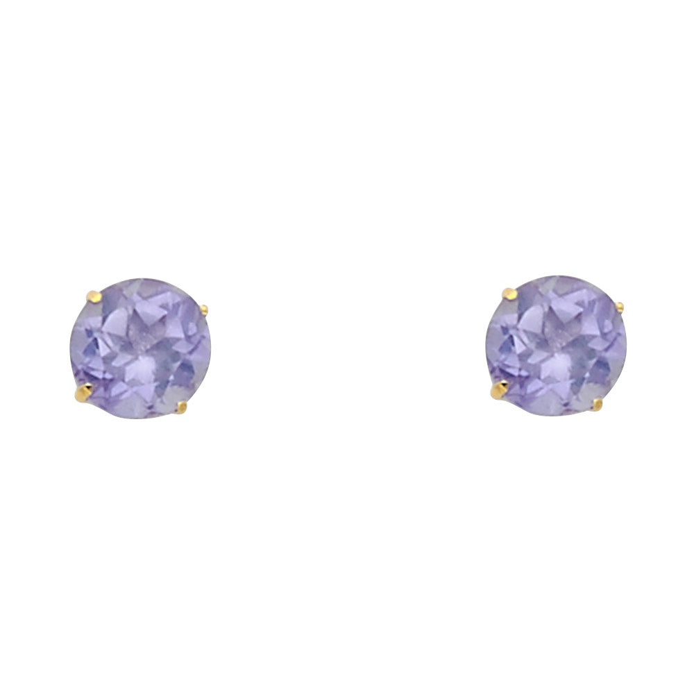14K Yellow Gold Stud Earring & Solitaire Jewelry 2mm - ST521 - Image 6