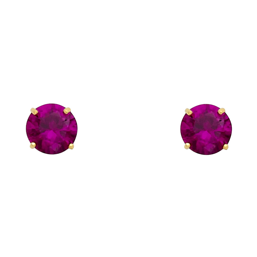 14K Yellow Gold Stud Earring & Solitaire Jewelry 2mm - ST521 - Image 7