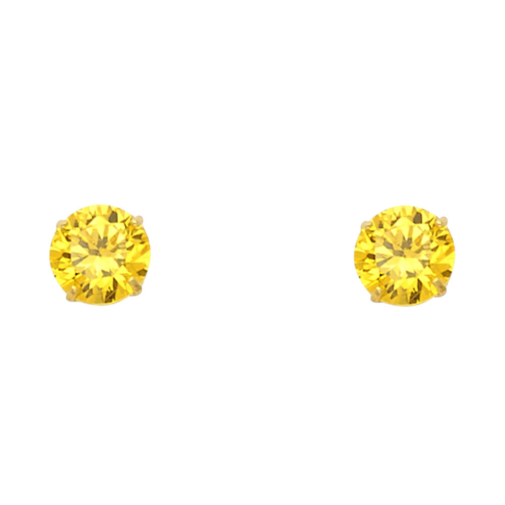 14K Yellow Gold Stud Earring & Solitaire Jewelry 2mm - ST521 - Image 11