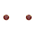 14K Yellow Gold Stud Earring & Solitaire Jewelry 2mm - ST522