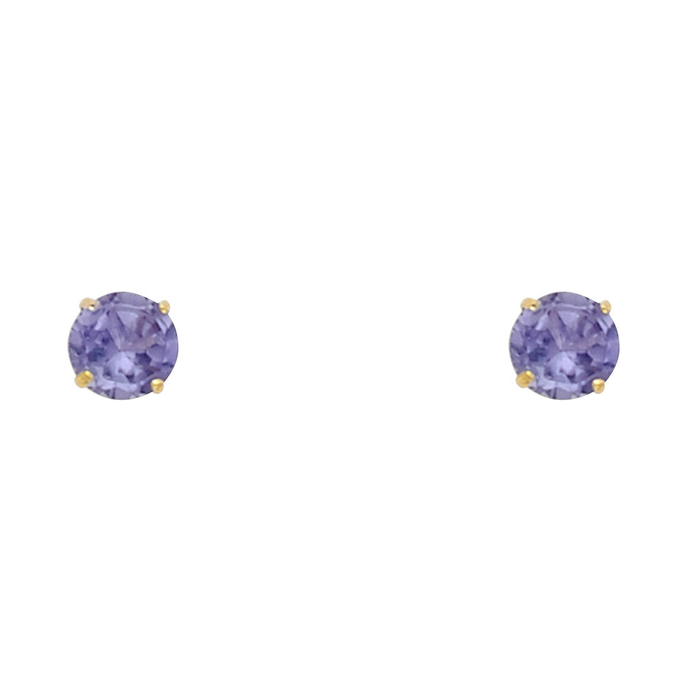 14K Yellow Gold Stud Earring & Solitaire Jewelry 2mm - ST522 - Image 6