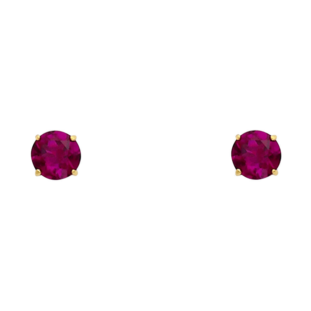 14K Yellow Gold Stud Earring & Solitaire Jewelry 2mm - ST522 - Image 7