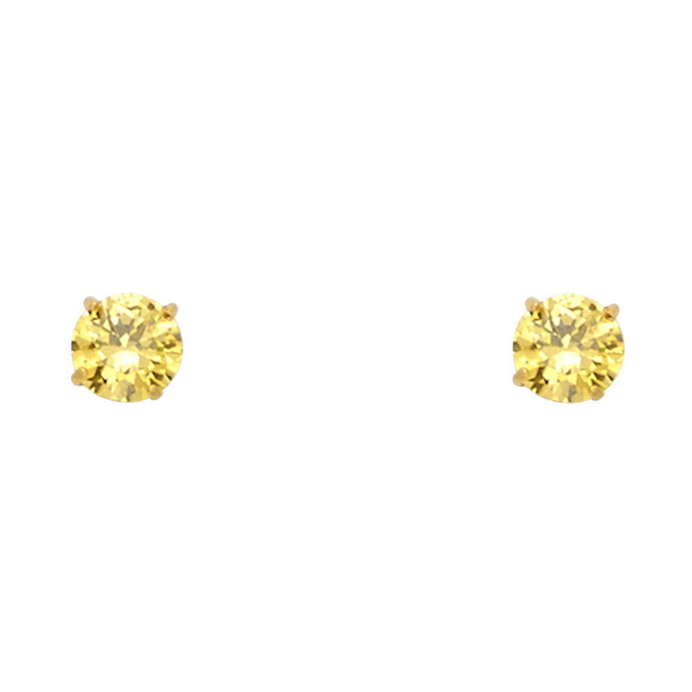 14K Yellow Gold Stud Earring & Solitaire Jewelry 2mm - ST522 - Image 11