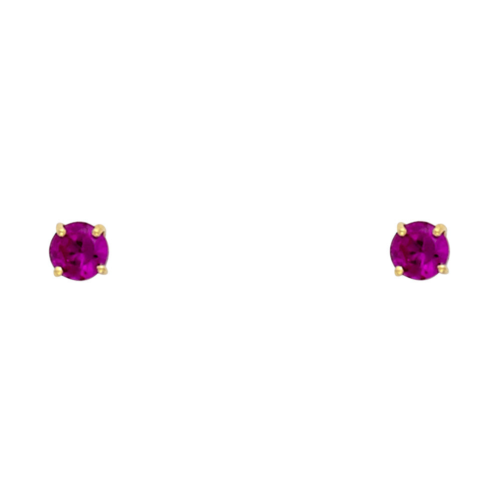 14K Yellow Gold Stud Earring & Solitaire Jewelry 2mm - ST523 - Image 7