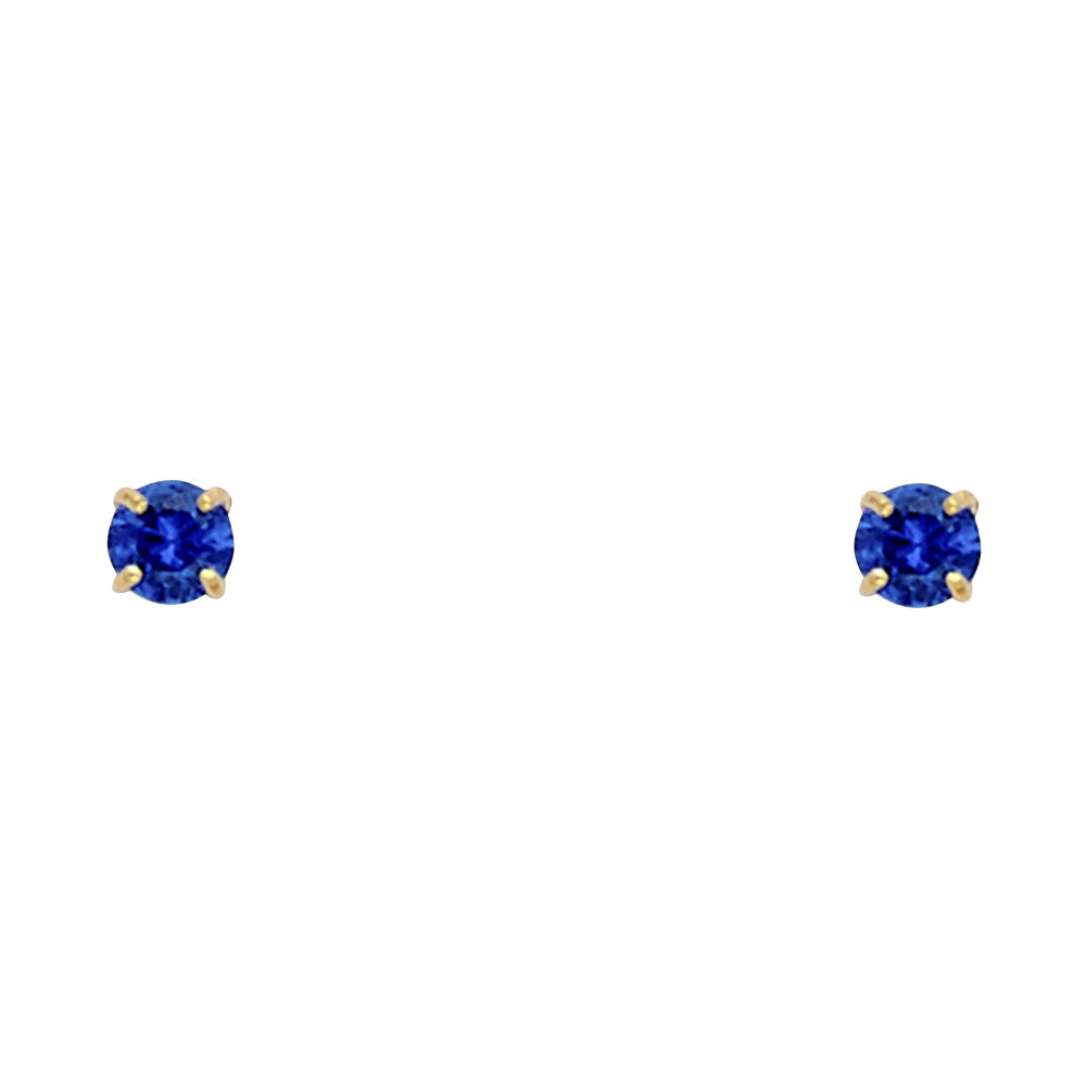 14K Yellow Gold Stud Earring & Solitaire Jewelry 2mm - ST523 - Image 9