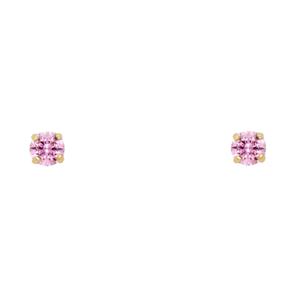 14K Yellow Gold Stud Earring & Solitaire Jewelry 2mm - ST523 - Image 10